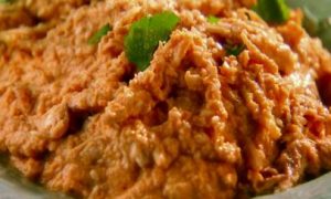 Pollo triturado con Salsa de Cacahuate